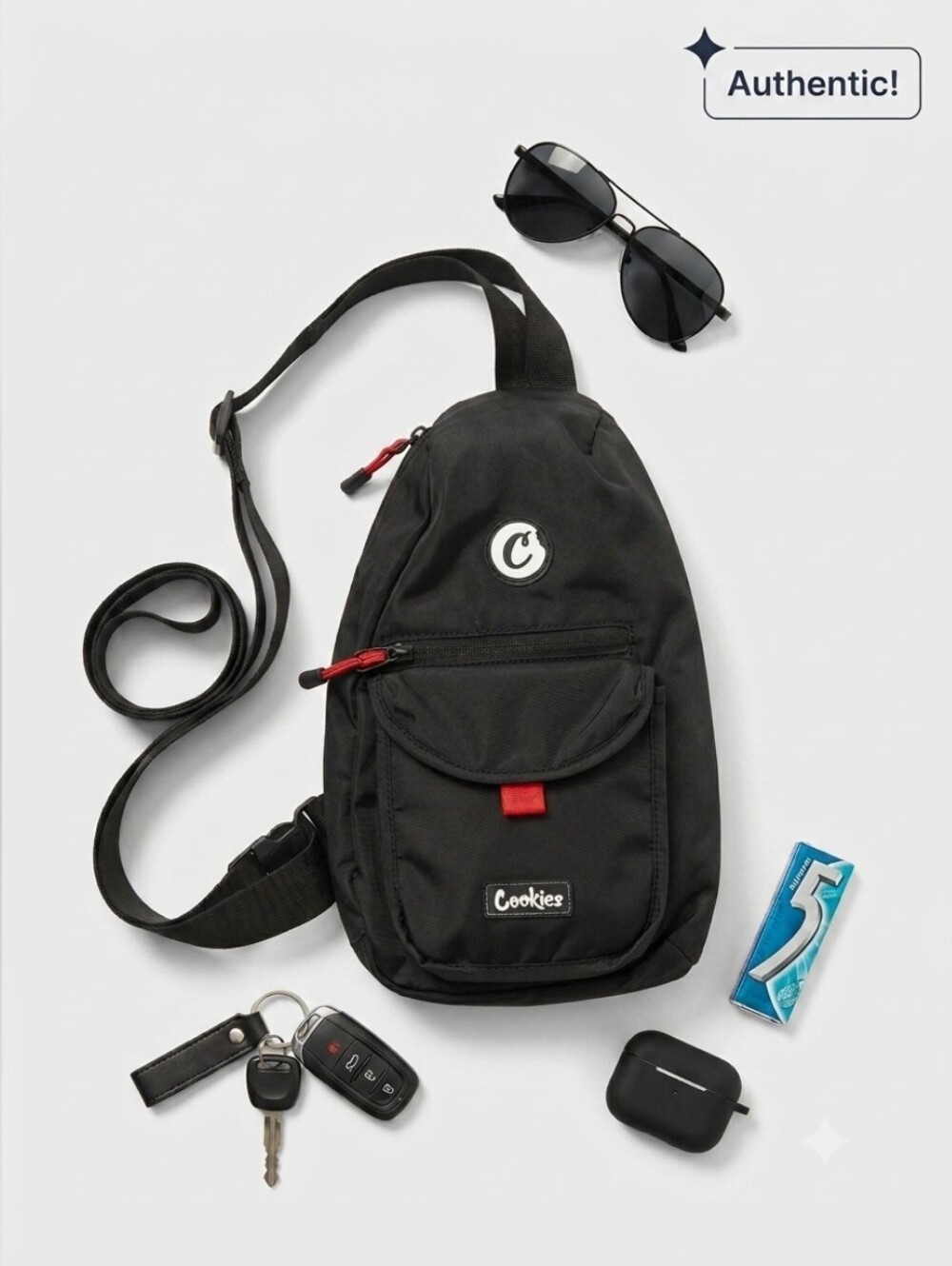 Cookies SF Traveler Smell Proof Sling Bag Black Crossbody Pack